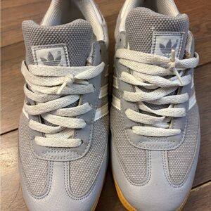 adidas original SAMBA HEMP gray white and gum sole